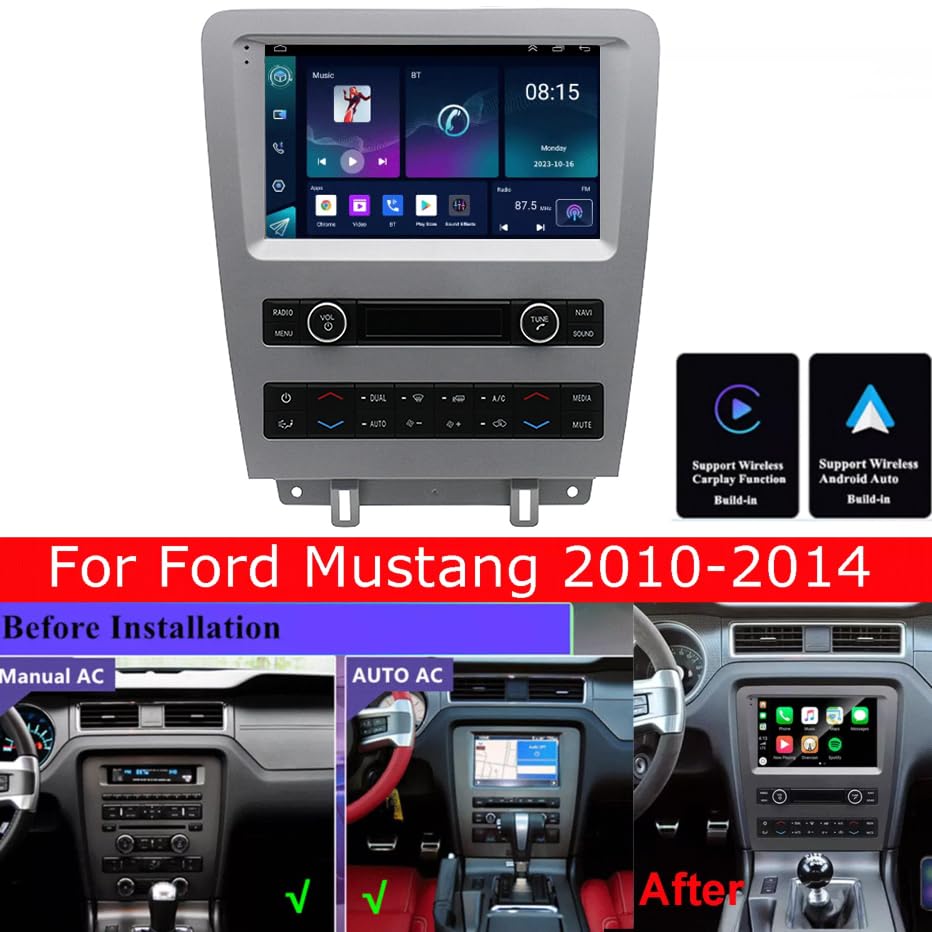 Android 13 9in Car Stereo for for Ford Mustang 2010 2011 2012 2013 2014