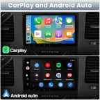 4+64G 8Inch Android 14 Car Radio Stereo Upgrade for Chevrolet Impala 2006-2013 w/Wireless Carplay Android Auto Double Din Touch Screen GPS Navigation Head Unit Radio Bluetooth WiFi FM Backup Camera