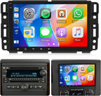 4+64G Android 14 Car Radio Stereo Upgrade for GMC Acadia 2008-2012, 8 Inch Touch Screen GPS Navi Head Unit Radio Replacement w/Wireless Carplay & Android Auto Bluetoth WiFi DSP SWC Backup Camera Mic
