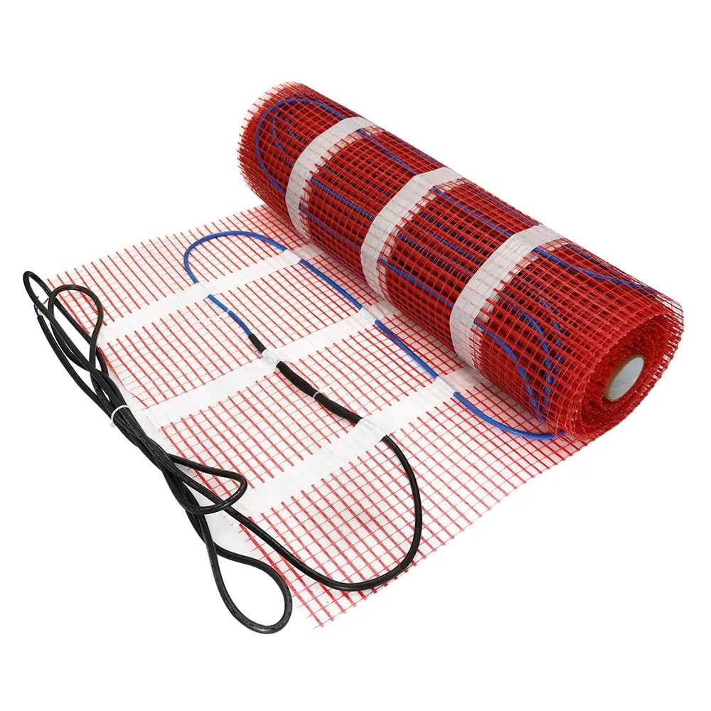 150w/m2 0.5~15m2 Warm Floor Heating Mat for Ceramic Tile Wooden Floor Heating System Width 50cm Satisfied(50cmX3m - 225W)