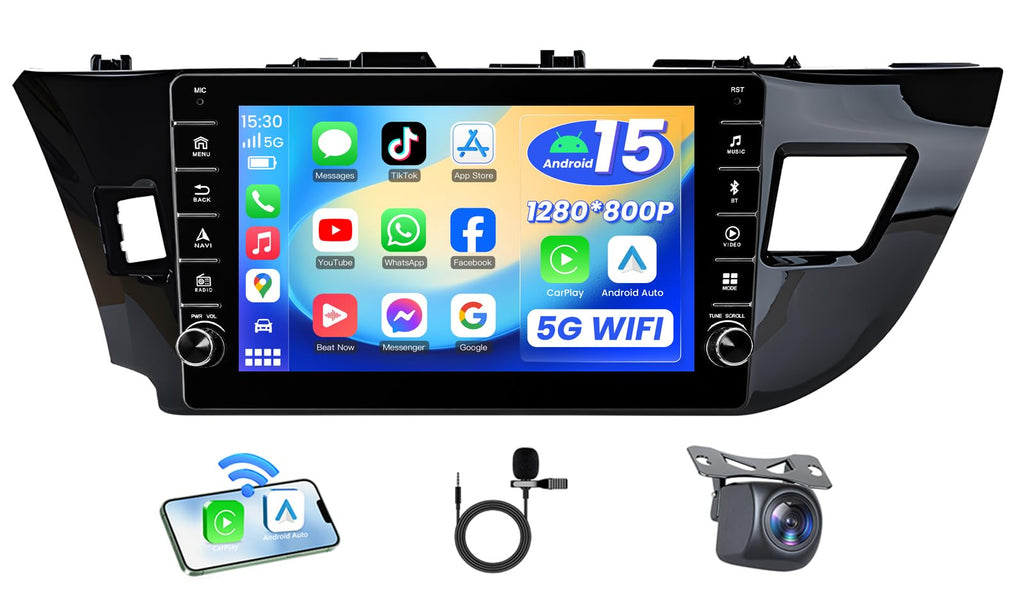 Android 15 Car Radio for Toyota Corolla 2014-2016: 8 Core 32G ROM