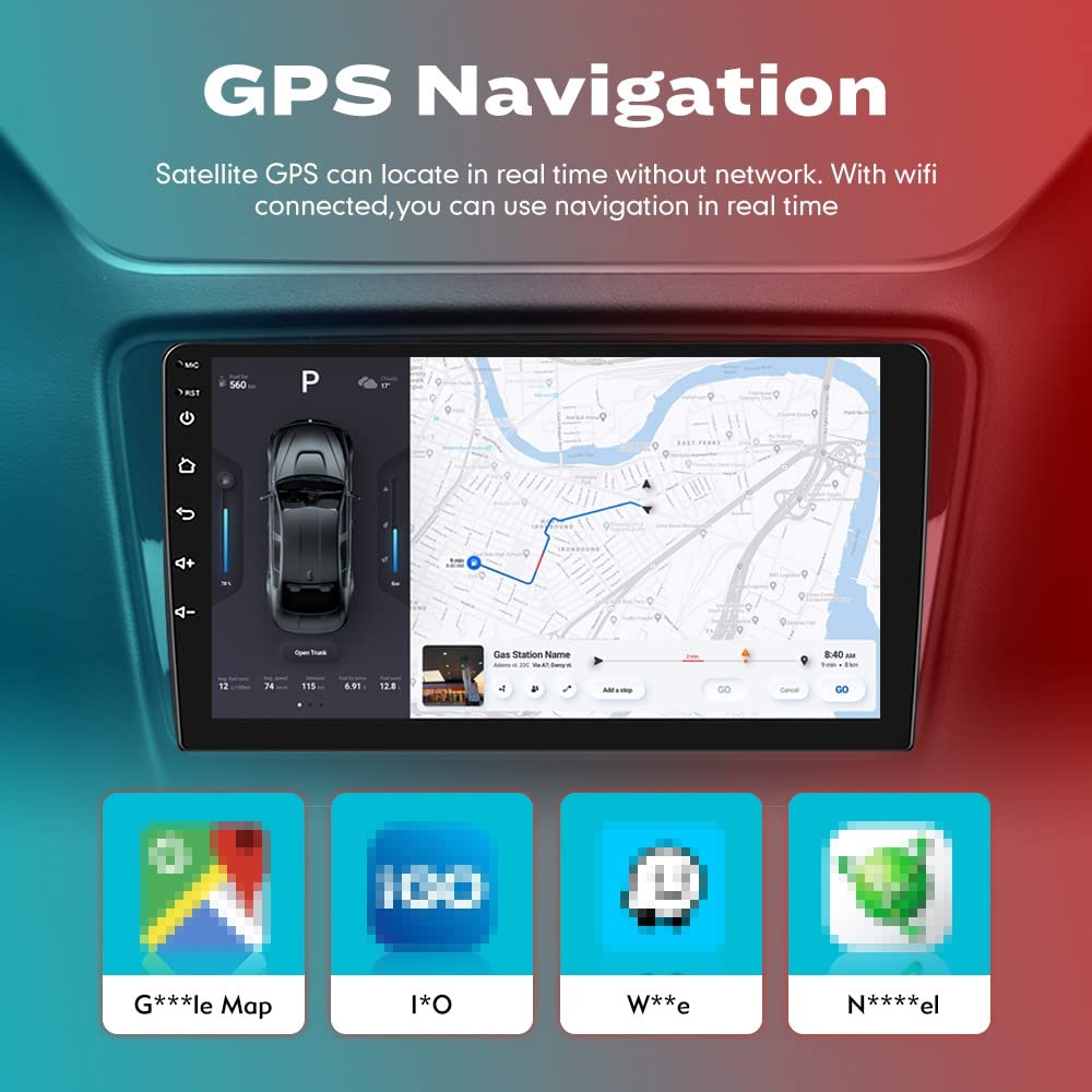 [4G 64G] Android Car Stereo FM Radio Carplay Android Auto 9" Touchscreen Headunit Media Player with Backup Camera for Niss an NV200 2013 2014 2015 2016 2017 2018 2019
