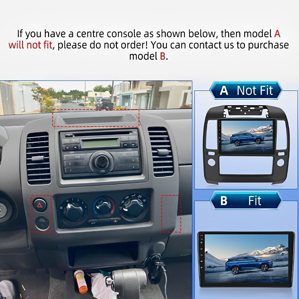 Android 13 Car Radio for Nissan NAVARA 2006-2012, 9 inch Touch Touch Screen Stereo Double Din Radio with Wireless Carplay Bluetooth Android GPS Navi WiFi FM RDS AHD Backup Camera SWC, 2+32G