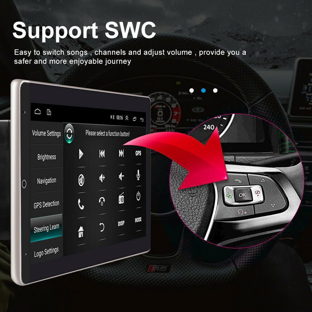 2+32G Double Din Radio Rotated Stereo for Ford Expedition 2003-2006 with Wireless Carplay & Android Auto,10 Inch Car Audio Receiver GPS Navigation Unit with Bluetooth Head Unit WiFi SWC