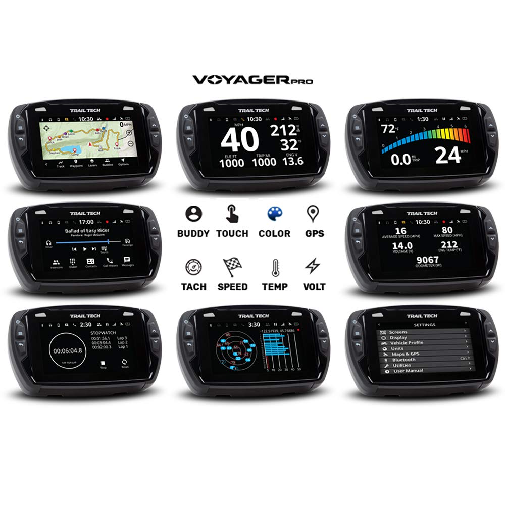 Trail Tech Voyager Pro 922-115, ATV GPS 4-inch Touch Screen, for 1985-2015 Honda Yamaha