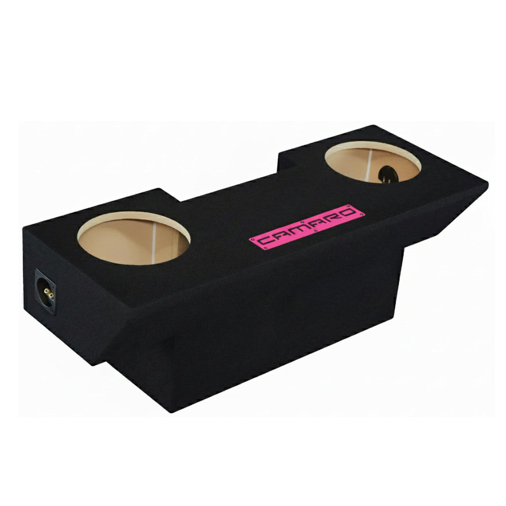 Dual Sub Box Compatible with Chevy Camaro 1982-1992 Subwoofer Enclosure Speaker Box car Audio Ground Shaker Stereo Enclosure Ground-Shaker (RED, 10")