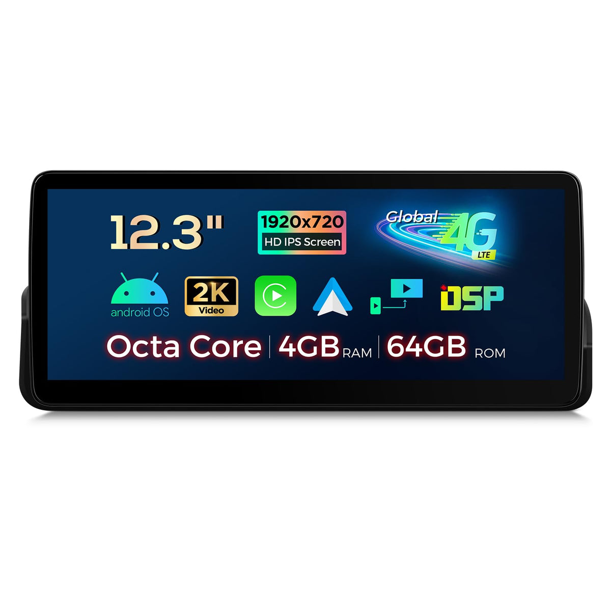 XTRONS 12.3 Inch Android 14 Car Stereo for BMW E90 E91 E92 E93 (2008-2012), IPS Touch Screen 4+64GB Global 4G Car Radio GPS Navigation Support Wireless Car Play Android Auto