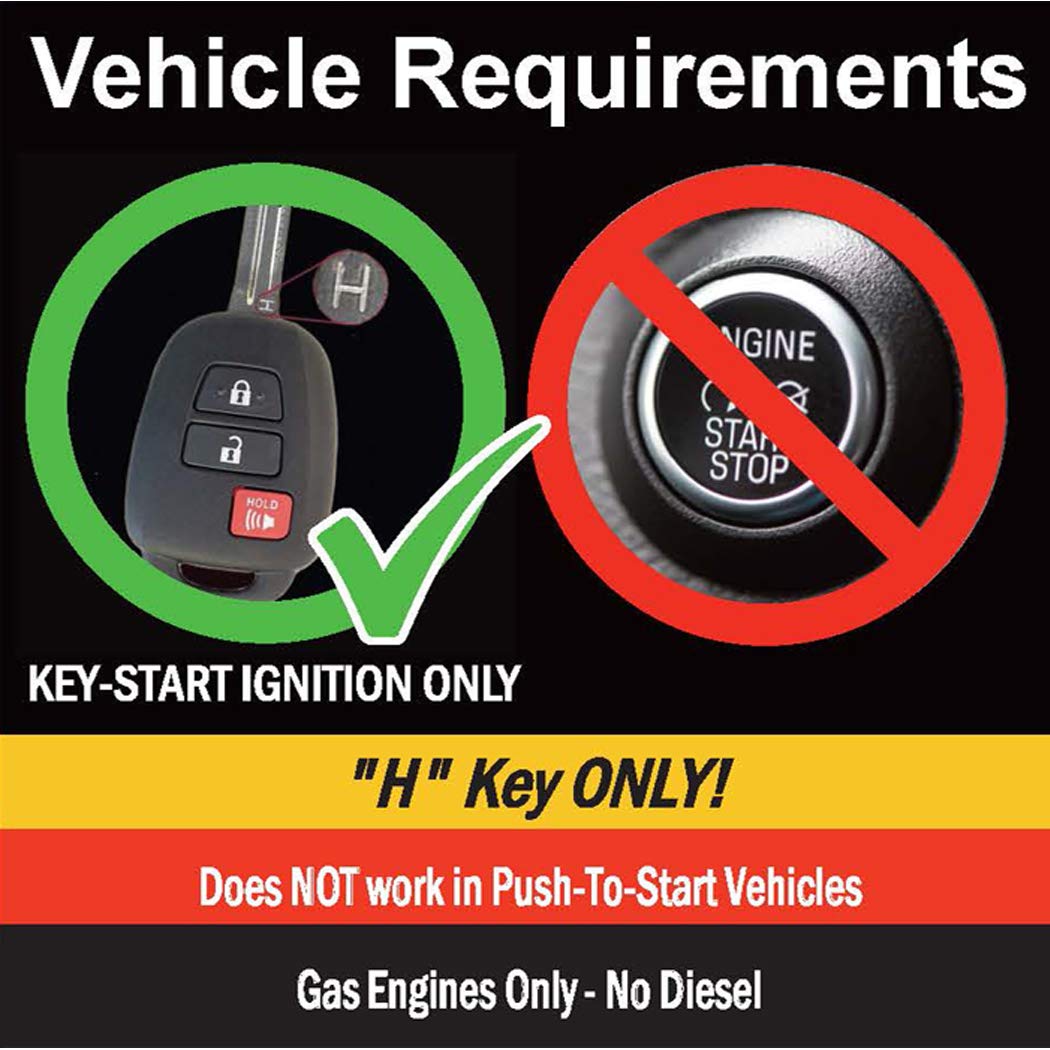 MPC Remote Starter with Smartphone Control Compatible with Toyota Corolla 2020-2022 |Gas| |H-Key| Smartphone or Factory Key Fob Activated - Firmware Preloaded - USA Tech Support