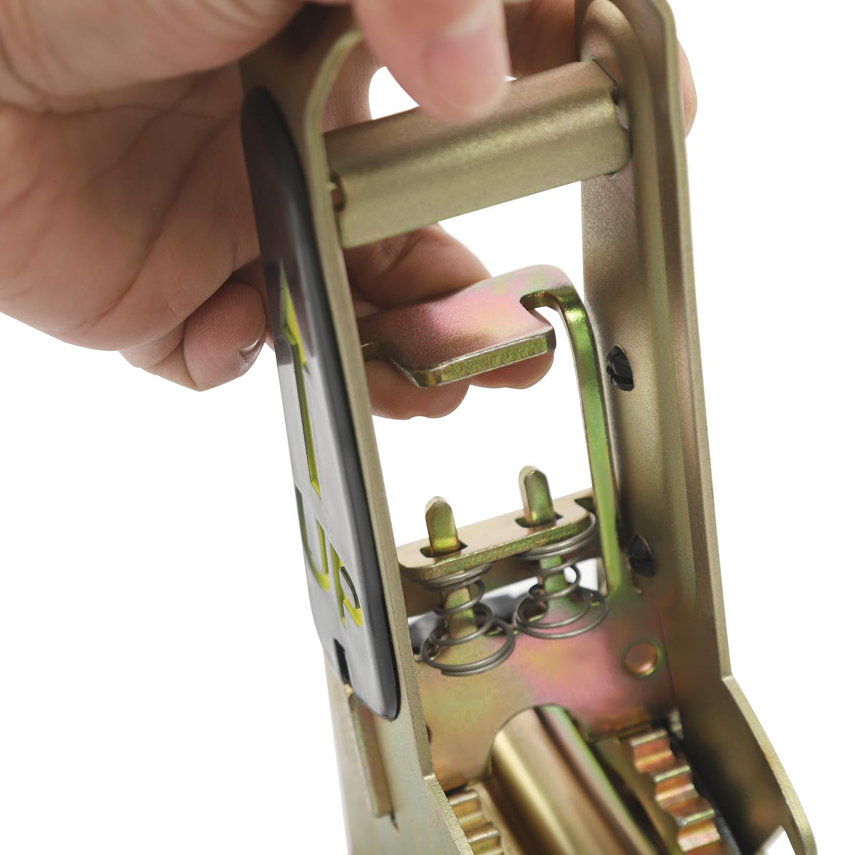 Ratcheting Chain Binder, 6600Lbs 3/8-1/2In Heavy Duty Tie Down Ratchet Load Binder Ratcheting Chain Load Binder Alloy Steel EZ Ratchet Chain Binder w/Grab Hooks for Industry Agriculture Factories