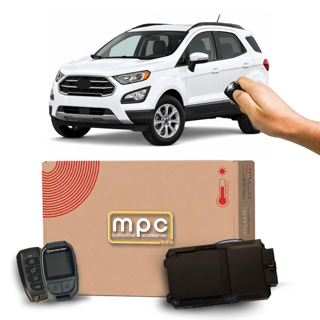 MPC Plug & Play Remote Starter with Smartphone Control Compatible with Ford EcoSport 2018-2020 |Gas| |Push to Start| with T-Harness - Factory Key Fob Activated