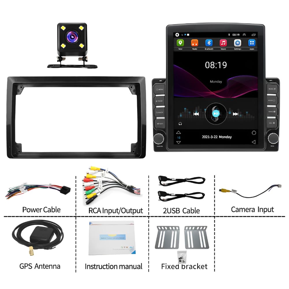 9.7" Android 14 Double Din Car Stereo Radio for Chevrolet Impala 2000-2005