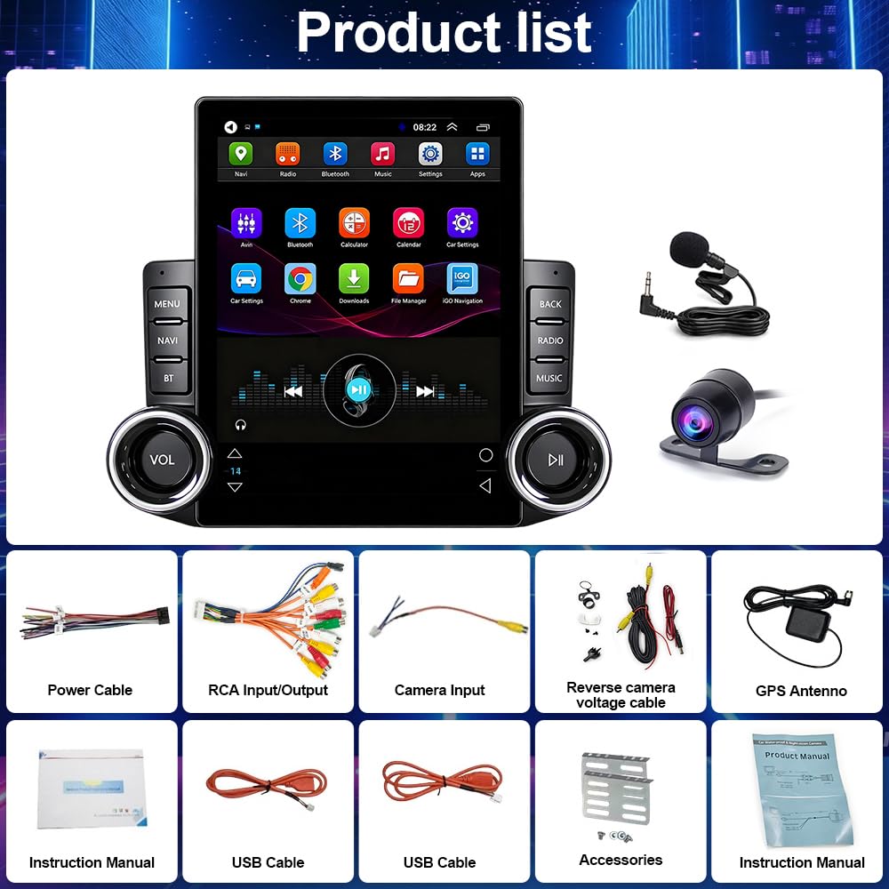 Android 15 Car Radio Stereo for Ford Edge 2007-2010 Double Din 4+64G