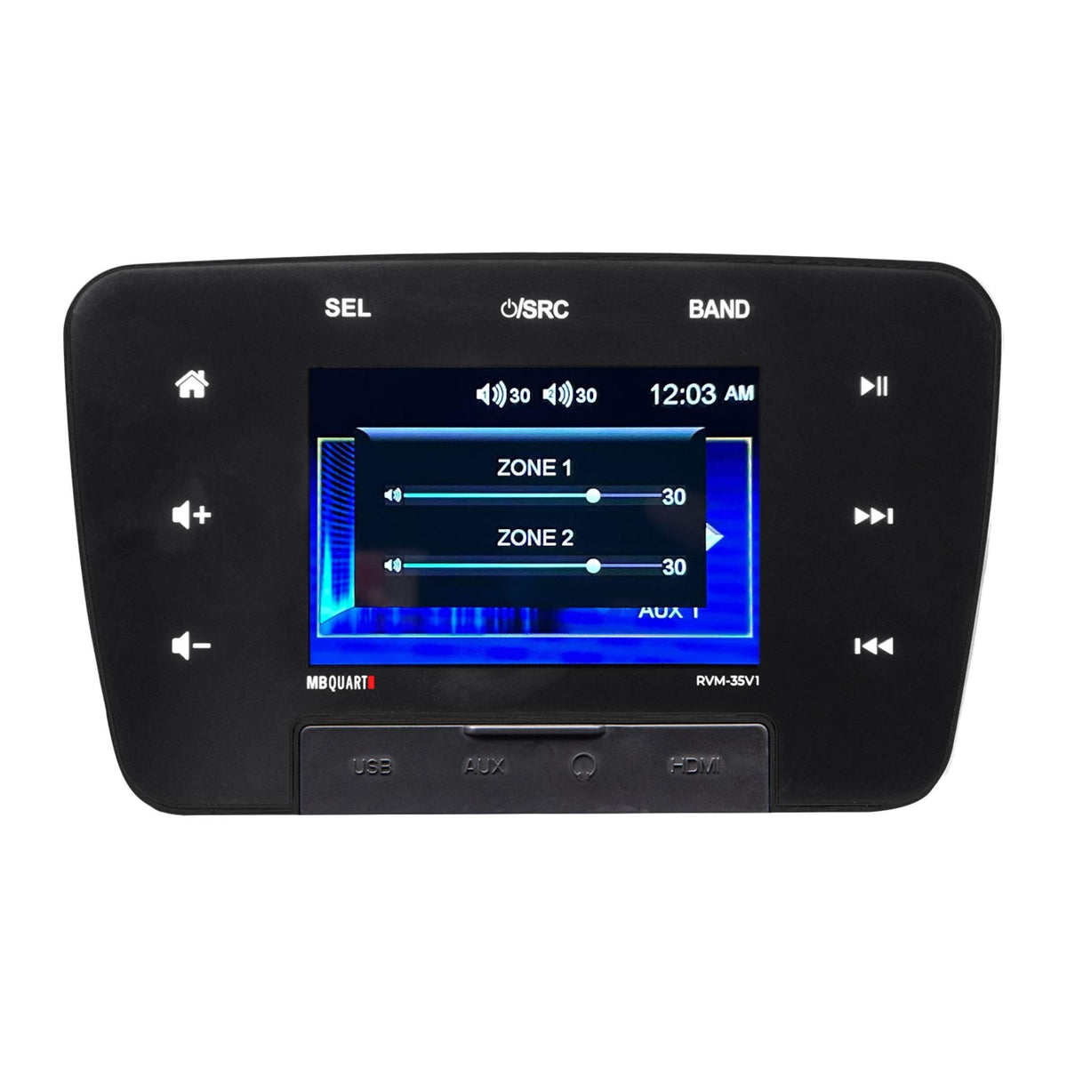 MB Quart 3.5 Inch Touchscreen RV Source Unit, Bluetooth Multi-Zone
