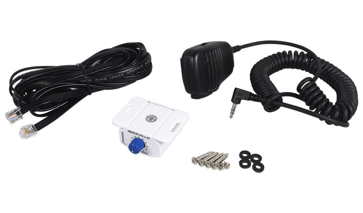 Rockville RXM-S6 6-Channel Marine Amplifier with RMWK4 Amp Install Kit