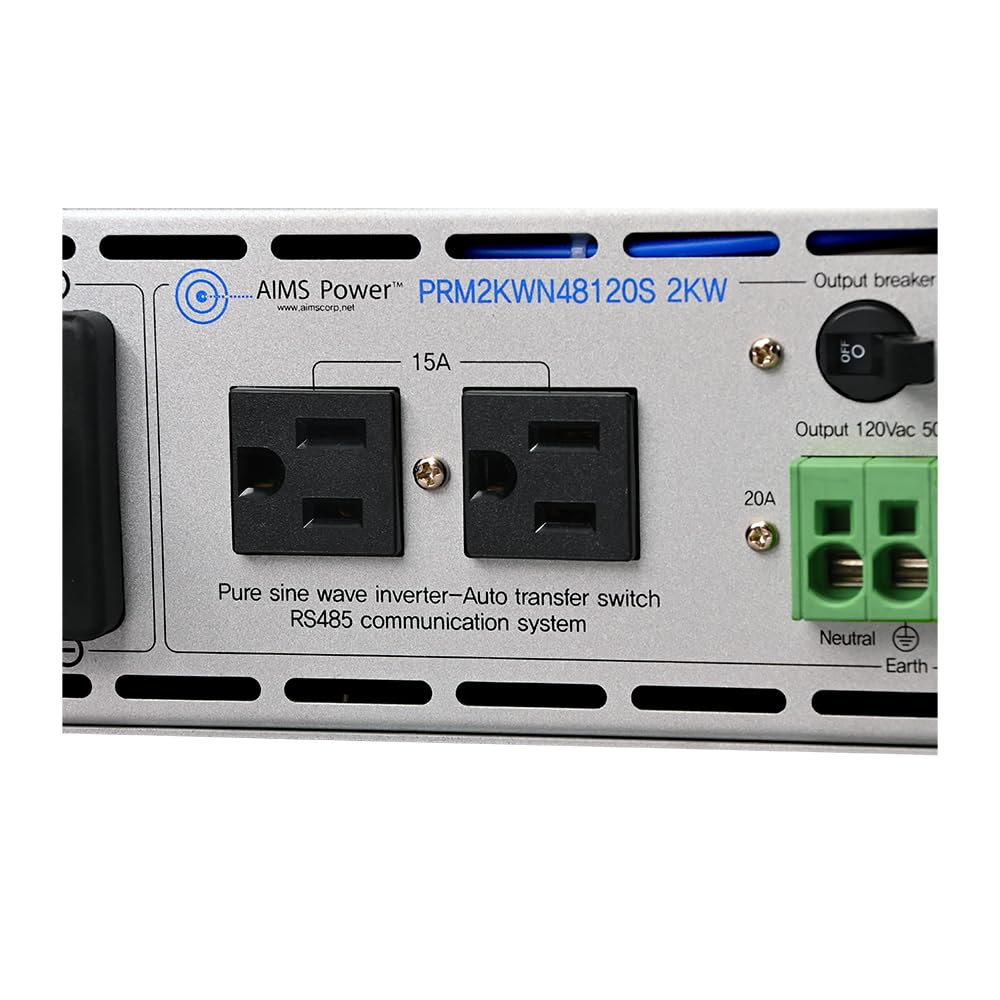 AIMS 2000W NEG. 48V Rack Mount Inverter To 120 Volt AC – 1U (-48V)