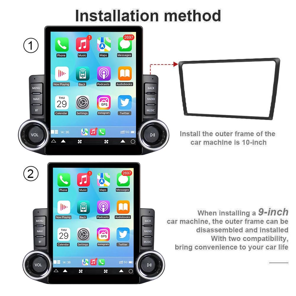 5G WiFi Android 15 Car Stereo for Ford F250 F350 2005-2007,9.7" 4+64G Touch Screen Upgrade Stereo for F250 F350 Head Unit Backup Camera Bluetooth GPS Navi with Wireless Carplay Android Auto GPS WiFi