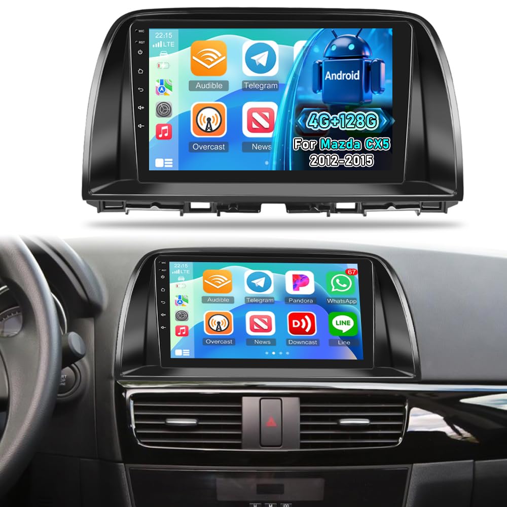 [4+128G] Car Radio for Mazda CX5 CX 5 CX-5 2012-2015, 9 Inch Touch Screen