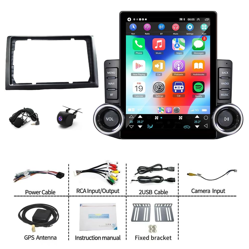 5G WiFi Android 15 Car Stereo for Ford F250 F350 2005-2007,9.7" 4+64G Touch Screen Upgrade Stereo for F250 F350 Head Unit Backup Camera Bluetooth GPS Navi with Wireless Carplay Android Auto GPS WiFi