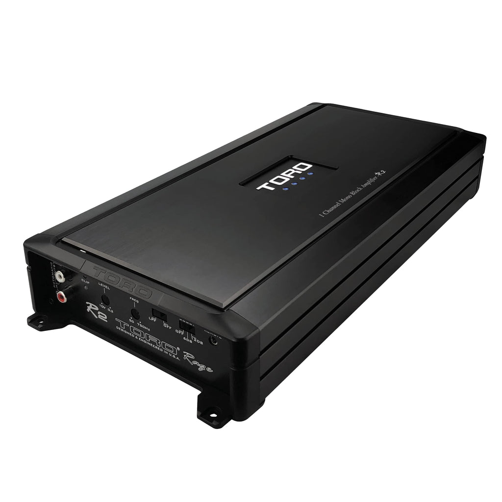 TORO TECH MR2 Micro 500W RMS Monoblock Car Amplifier | 1000W Peak Class-D Subwoofer Power Amp, 1Ω Stable, Auto Sense Turn-On, Variable Crossover, Compact Design for Cars & Powersports