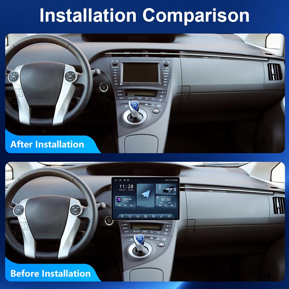 13.1-inch Touchscreen Android 15 Car Stereo for Toyota Prius Xw30 2009-2015