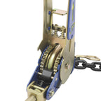 Ratcheting Chain Binder Kit, Easy Ratchet Chain Binder with Grab Working Load Tie Down Hooks Heavy Duty Tie Down Ratchet Load Binder for Trucks & Flatbed Trailers (5/16" - 3/8", 2 Pack)