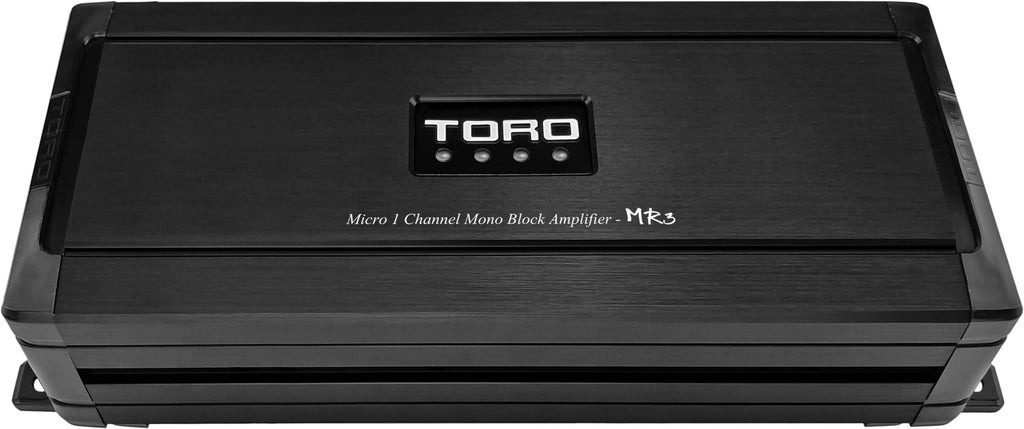 TORO TECH MR2 Micro 500W RMS Monoblock Car Amplifier | 1000W Peak Class-D Subwoofer Power Amp, 1Ω Stable, Auto Sense Turn-On, Variable Crossover, Compact Design for Cars & Powersports