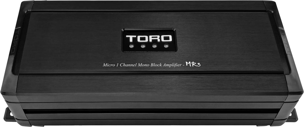 TORO TECH MR2 Micro 500W RMS Monoblock Car Amplifier | 1000W Peak Class-D Subwoofer Power Amp, 1Ω Stable, Auto Sense Turn-On, Variable Crossover, Compact Design for Cars & Powersports