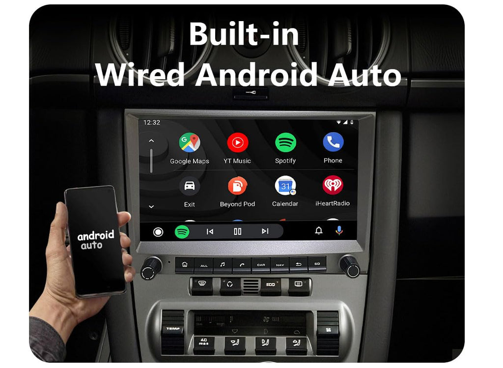 8581B 8core 4g+64g CHSTEK Car Radio for Porsche Cayman 911 987 Boxster 997 2005-2013 Multimedia Navigation Wireless Carplay Bluetooth GPS 4G WiFi Auto Android Player Media Replace Audio Stereo Screen