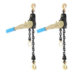 Ratcheting Chain Binder Kit, Easy Ratchet Chain Binder with Grab Working Load Tie Down Hooks Heavy Duty Tie Down Ratchet Load Binder for Trucks & Flatbed Trailers (5/16" - 3/8", 2 Pack)