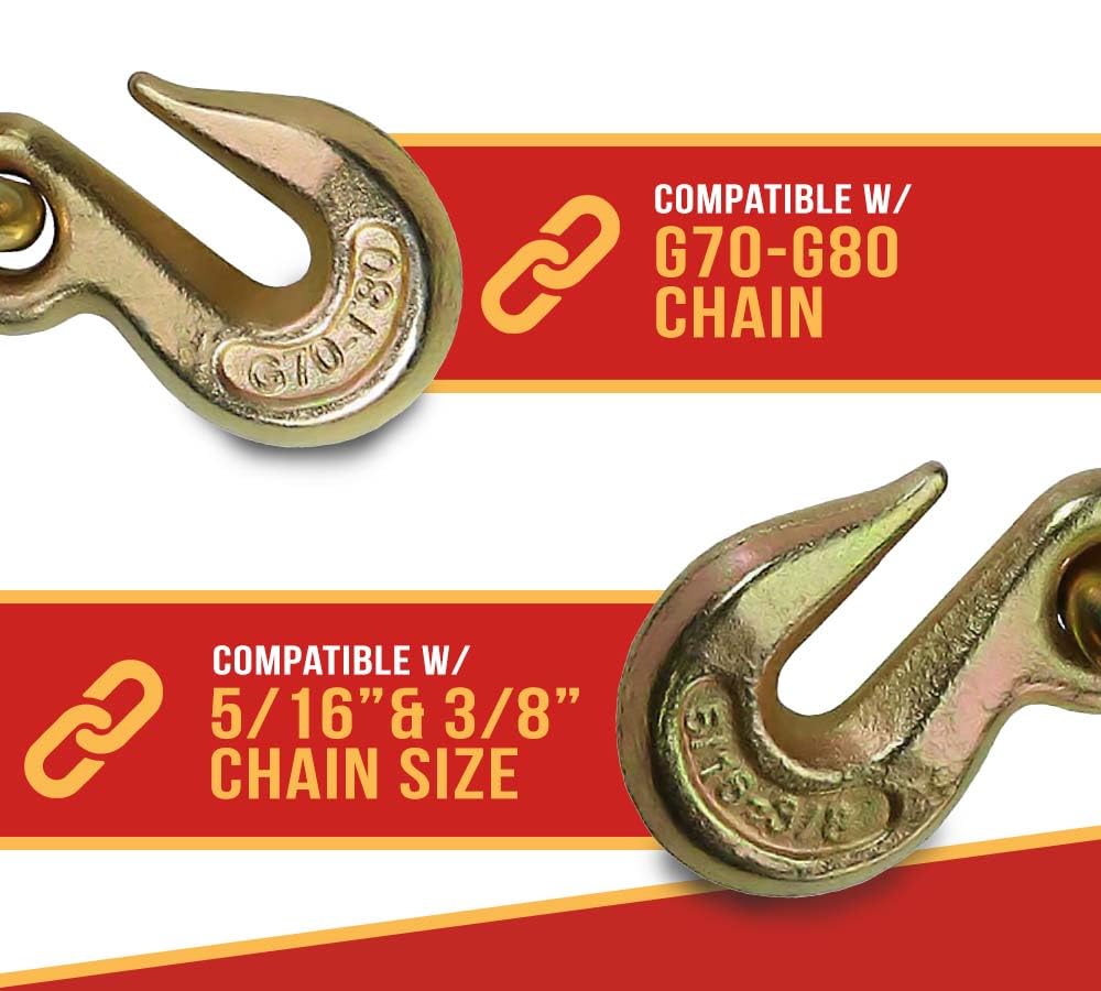 (4 Pack) 5/16-3/8 Peerless QuikBinder Tow Chain Ratchet Binder H5125-0658