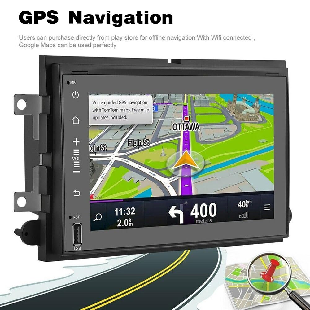 Android 13 Car Stereo Radio for Ford E250/E350 2009~2014 for Ford Escape 2008~2012 7in GPS Navigation for CarPlay Wireless Android Auto Bluetooth FM/RDS WiFi/SWC/Mirror Link 2+32G