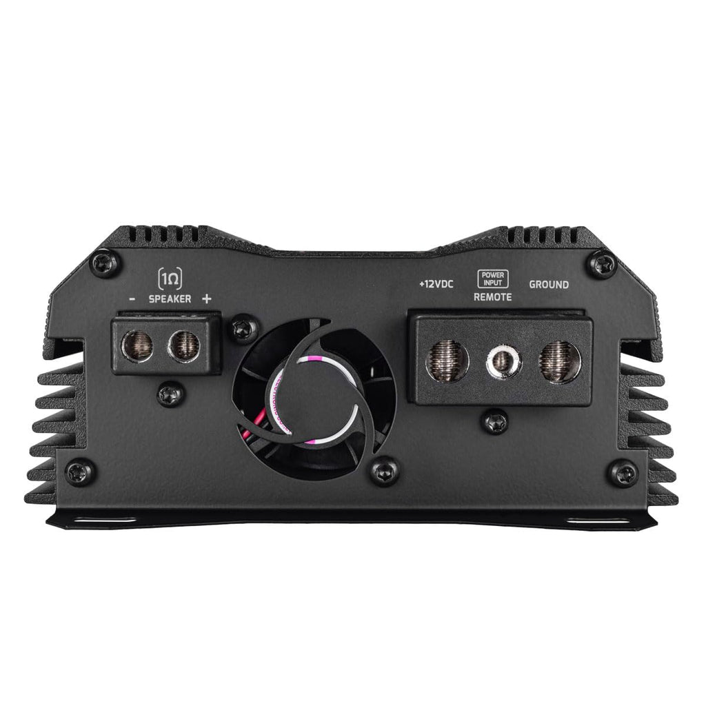 PRV Audio MDX2500.1 1 Ohm Mini Car Audio Amplifier 1 Channel 2600 Watts RMS Ultra Compact Full Range Monoblock Class D Amp for Powersports, Motorcycles, ATV, for High Power Loudspeaker Systems