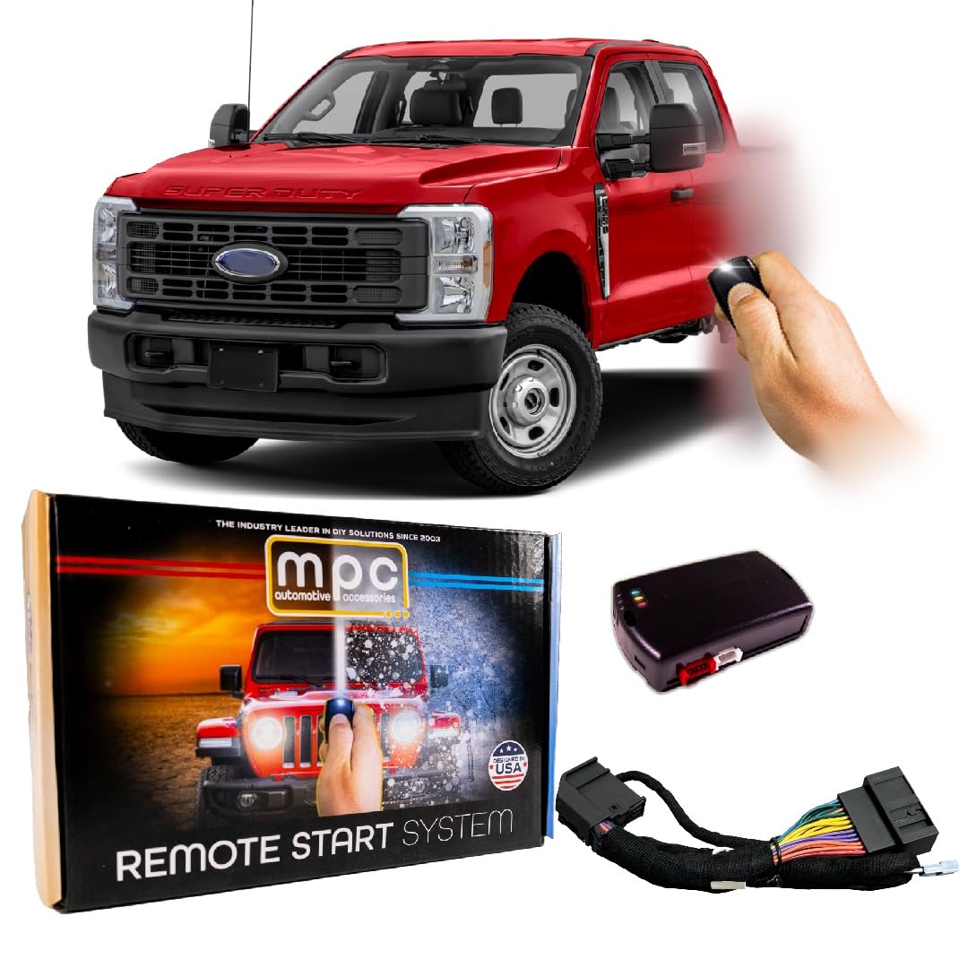 MPC Remote Start Kit Compatible with Ford F-250/350/450/550 (2023-2024) || Plug and Play || Lock-Unlock-Lock to Start || No Horn Honk || USA Tech Support