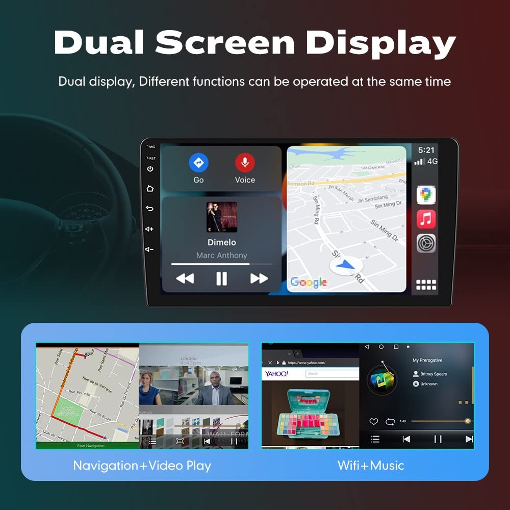 [2G 64G] Android Car Stereo FM Radio Carplay Android Auto 9" Touchscreen Headunit Media Player with Backup Camera for Kia Carnival Sedona 2014 2015 2016 2017 2018 2019