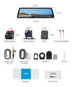 AUTO-VOX T9PRO OEM Rear View Mirror Camera with Detached Front Lens