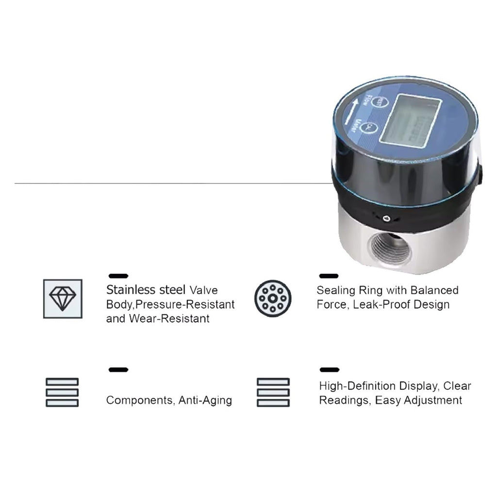 1pcs High Precision Oval Gear Flow Meter Digital Display Flowmeter Liquid Flow Sensor G3/8 G1/2 G3/4 G1 Internal Thread(G3-8)