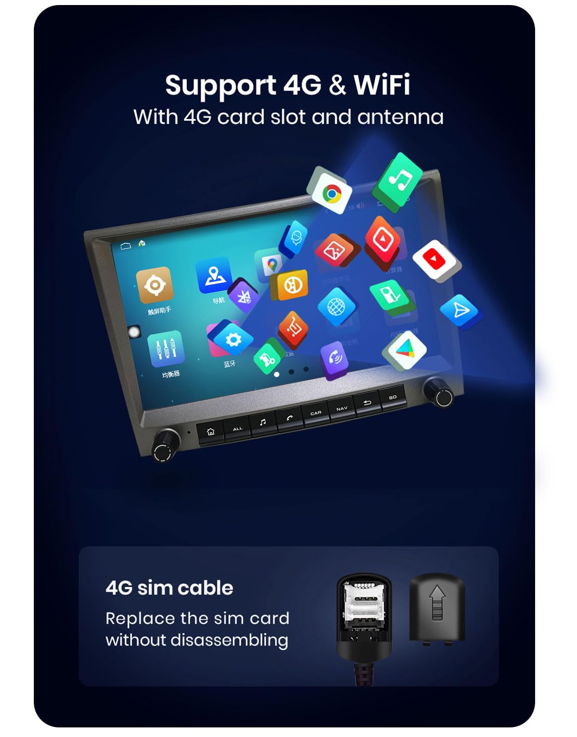 8581B 8core 4g+64g CHSTEK Car Radio for Porsche Cayman 911 987 Boxster 997 2005-2013 Multimedia Navigation Wireless Carplay Bluetooth GPS 4G WiFi Auto Android Player Media Replace Audio Stereo Screen
