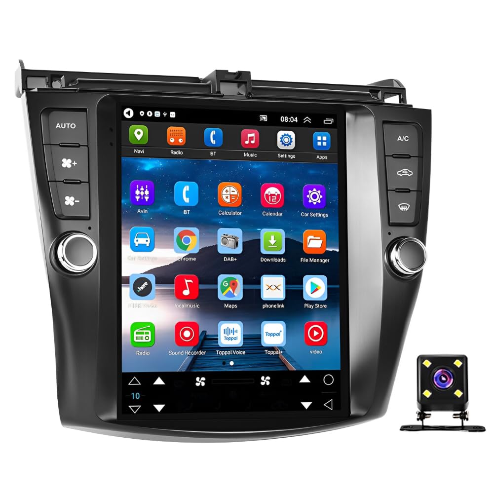 2G+32G Android 13 Car Stereo with Wireless Carplay & Android Auto, 7 Inch Touch Screen Car Radio with GPS FM Backup Camera WiFi SWC Compatible with Honda Accord 2003-2007