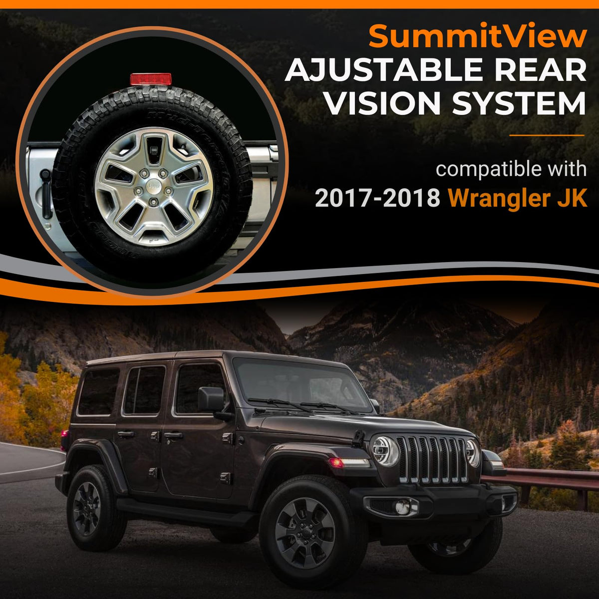 SUTV-8858 SummitView Adjustable Rear Vision System