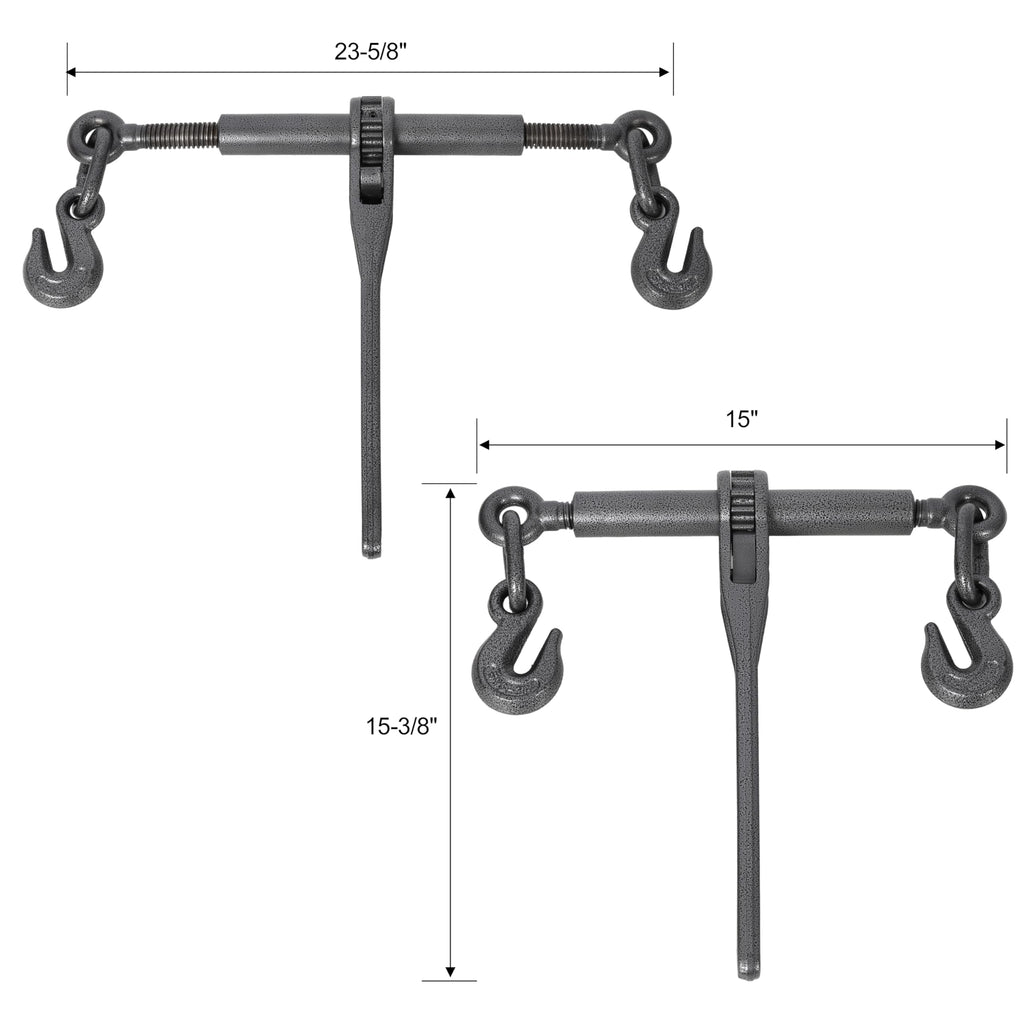 8" Adjustable G70 Hook Ratchet Binders, 9200lbs Load Capacity, 4-Pack