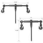 8" Adjustable G70 Hook Ratchet Binders, 9200lbs Load Capacity, 4-Pack