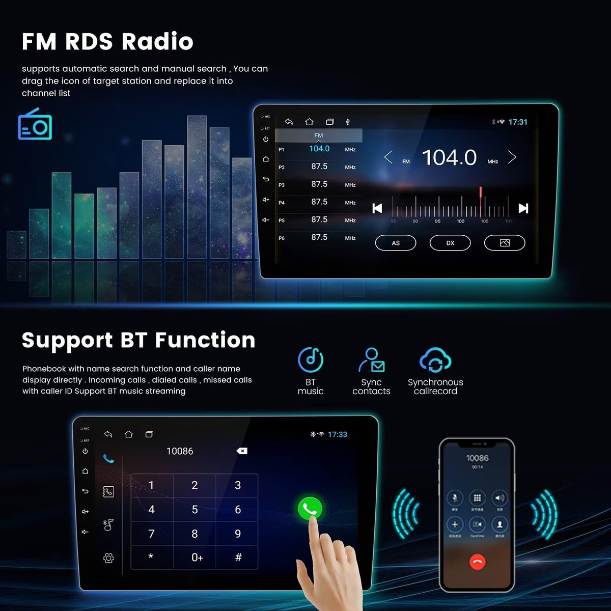 Car Radio for Toyota Land Cruiser 100 1998-2007 Stereo Upgrade Dash 1+32GB
