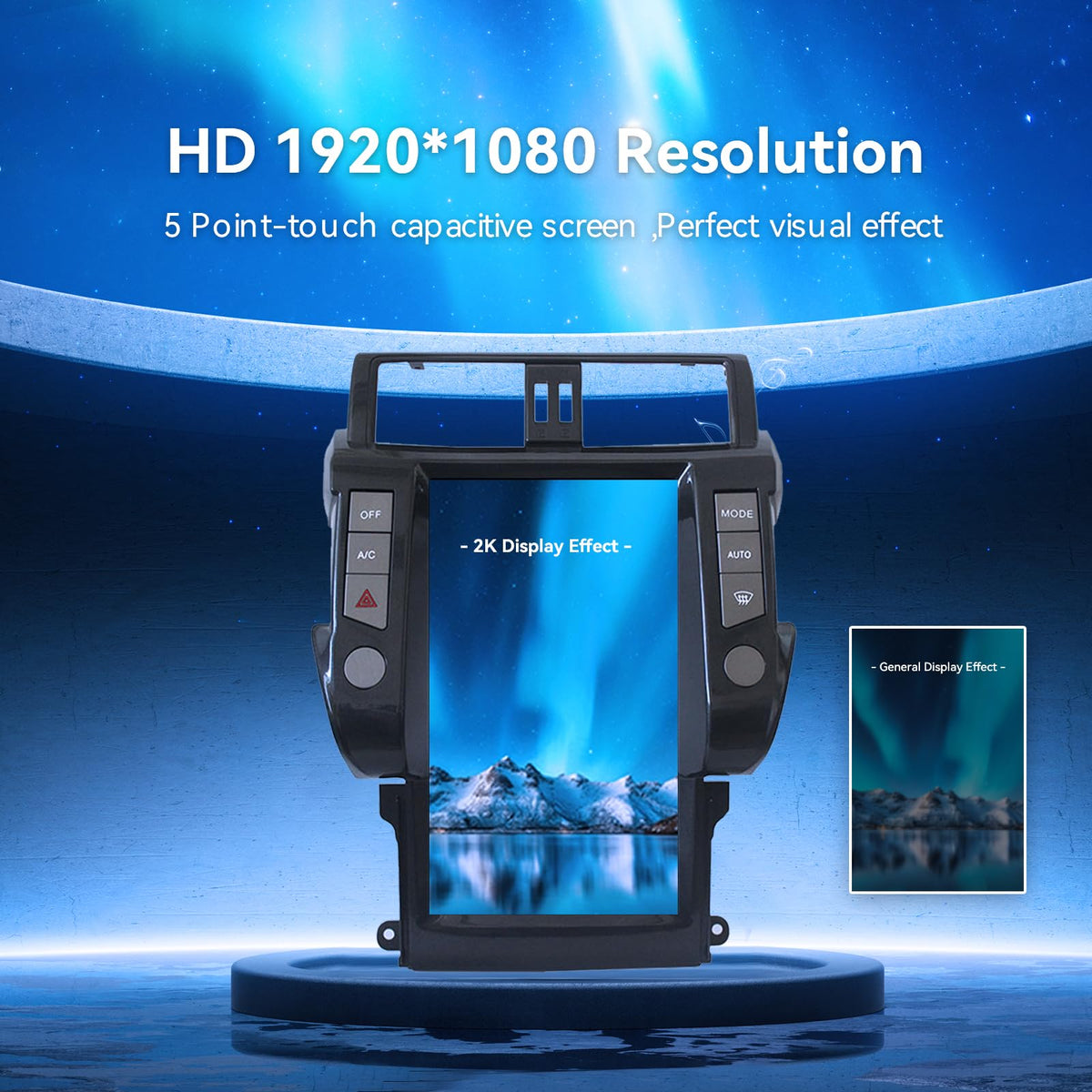 4G WiFi Android 13 Car Radio for Toyota Land Cruiser Prado 150 2010-2017 Car Stereo GPS Navigation Carplay Android Auto - 13.6 inch Vertical Touch Screen RDS FM SWC (8+128GB)