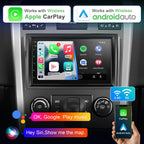[8 core 2+64G] Car Stereo for Chevy Silverado GMC Sierra 2007-2013, 7 inch Android 13 Touchscreen with Wireless Carplay Android Auto, 2G+64G/WiFi/FM/DSP/SWC, Bluetooth, GPS Navigation