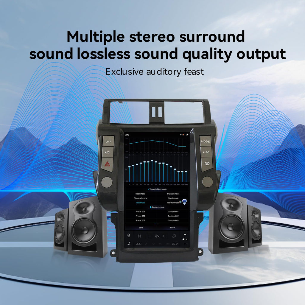 4G WiFi Android 13 Car Radio for Toyota Land Cruiser Prado 150 2010-2017 Car Stereo GPS Navigation Carplay Android Auto - 13.6 inch Vertical Touch Screen RDS FM SWC (8+128GB)
