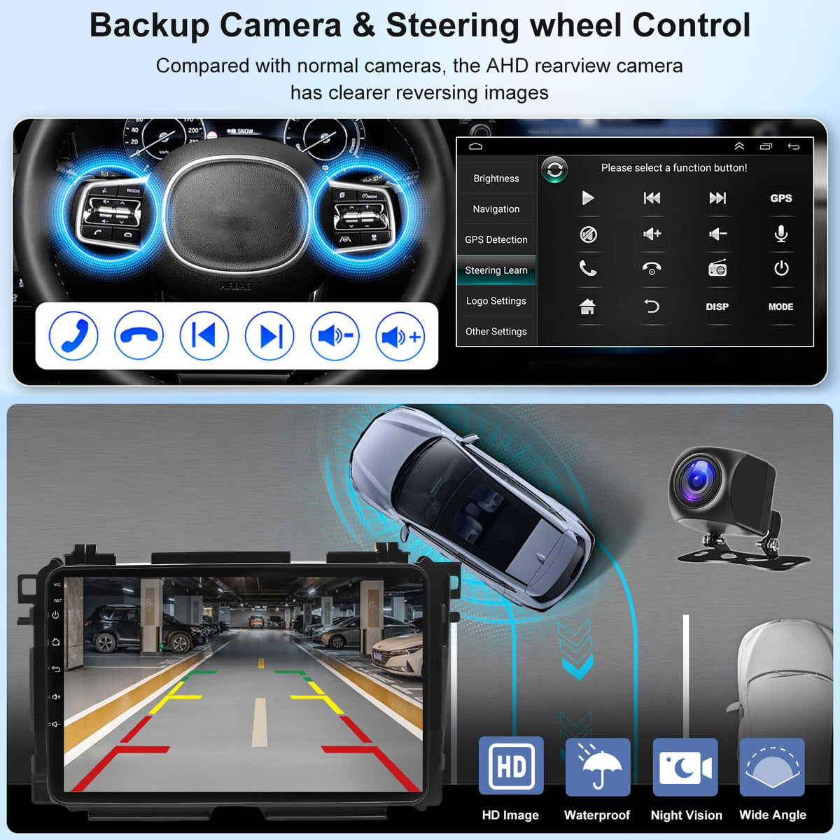 4G+64G - Double Din Car Stereo for Dodge RAM ProMaster City Radio 2015-2021