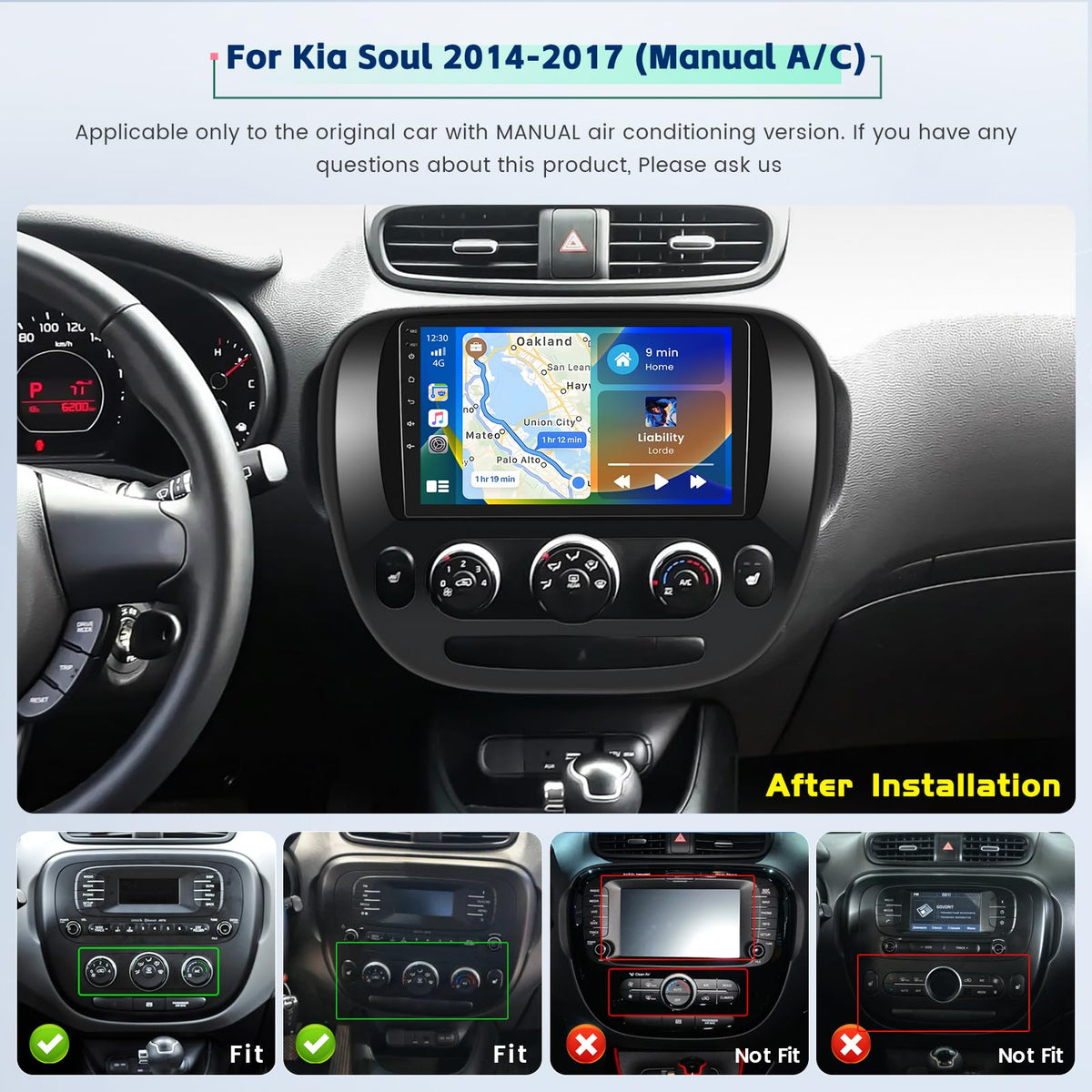 [8Core 4+64GB] Android Car Radio for Kia Soul 2014-2017 with 5Ghz WiFi