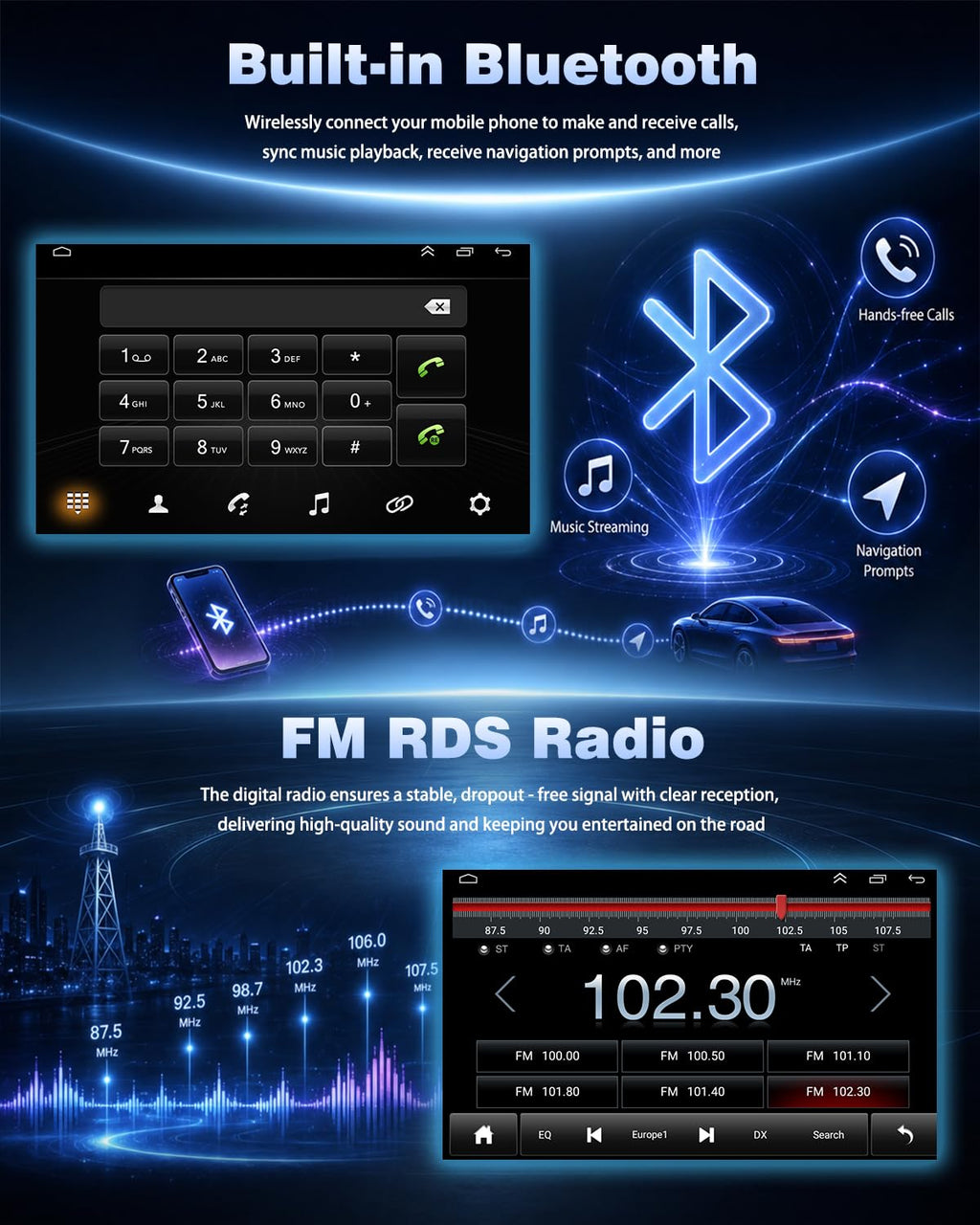 4+64G Upgrade Car Stereo Radio for Toyota Prius 2010-2015
