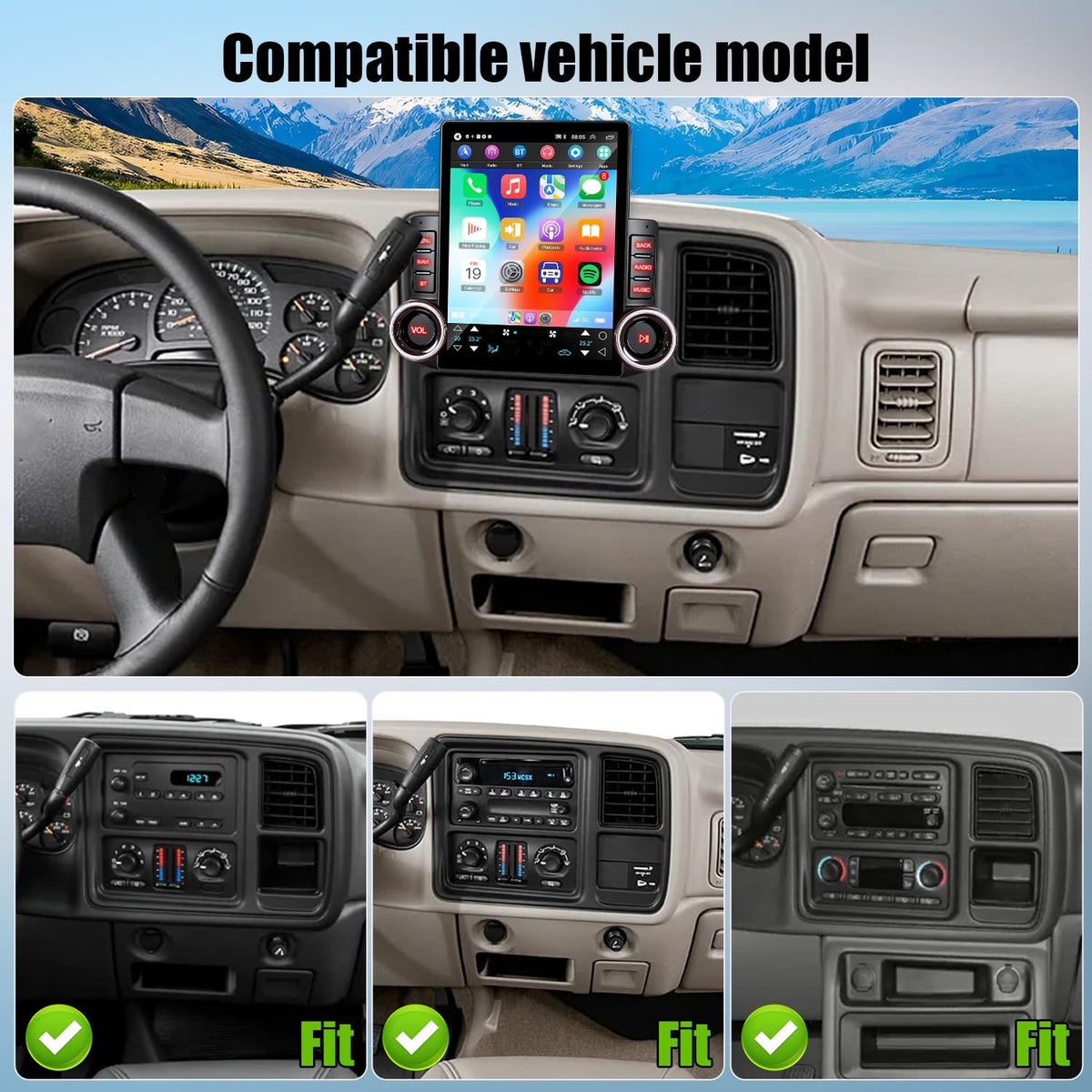 4+64G Android Car Radio Upgrade for Chevy Silverado 2003–2006 Stereo 9.7"