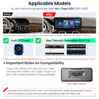 XTRONS 12.3" 2K QHD Android Car Stereo for Mercedes GLK-Class X204 (2013-2015) NTG4.5/4.7, Wireless CarPlay & Android Auto, Snapdragon 662 8GB+128GB, 4G LTE, Gyro Sensor
